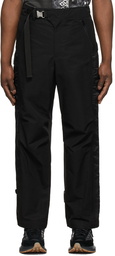 Sacai Black Cotton Canvas & Nylon Twill Cargo Pants