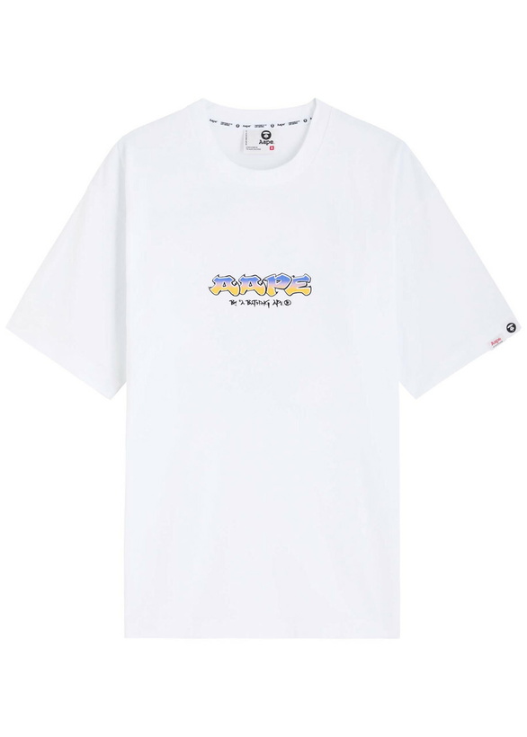 Photo: Aape Japan Logo-print Cotton T-shirt White