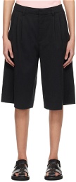 Holzweiler Black Lino Shorts