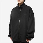 Vetements Men's Fleece Zip Up Jacket in Black