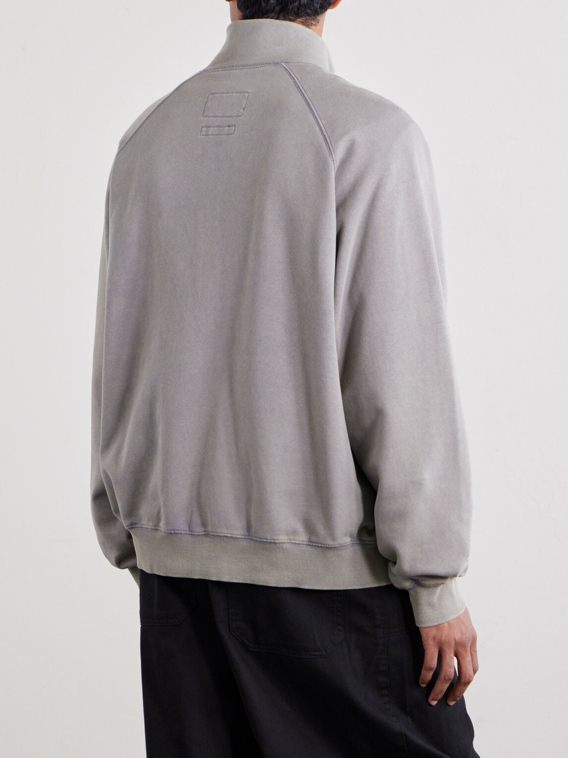 FrizmWORKS - Cotton-Blend Jersey Zip-Up Sweatshirt - Gray