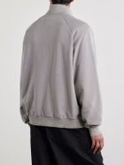 FrizmWORKS - Cotton-Blend Jersey Zip-Up Sweatshirt - Gray