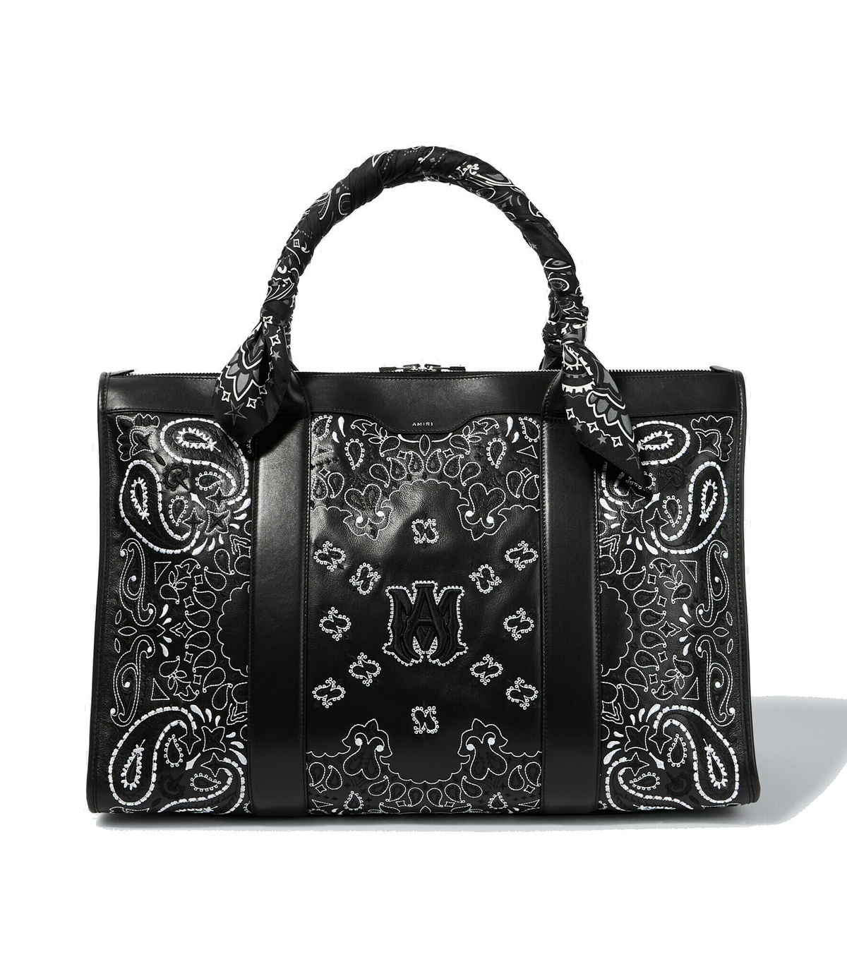 Amiri - Banana-embroidered leather travel bag Amiri