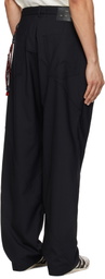 Song for the Mute Black Slash Loose Pleated Trousers