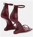 Rick Owens - Cantilever leather wedge sandals