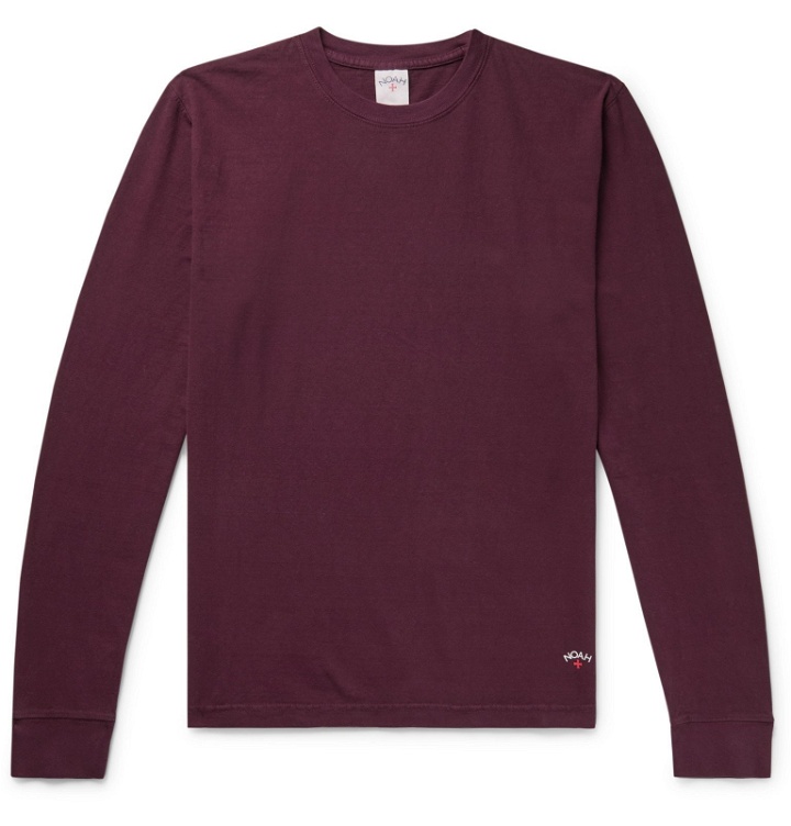 Photo: Noah - Recycled Cotton-Jersey T-Shirt - Burgundy