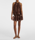 Poupette St Barth Colleen pleated cotton miniskirt