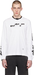 1017 ALYX 9SM White Printed Long Sleeve T-Shirt
