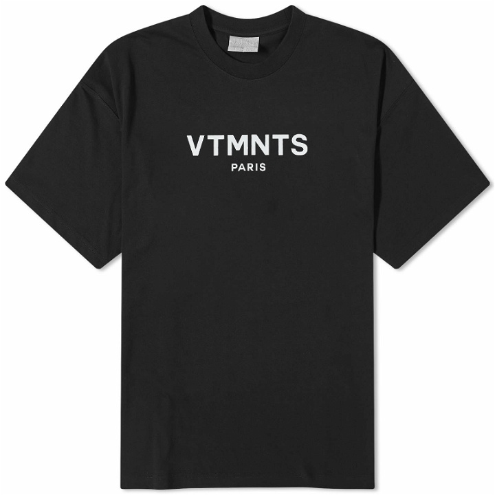 Photo: VTMNTS Men's Paris Logo T-Shirt in Black/White