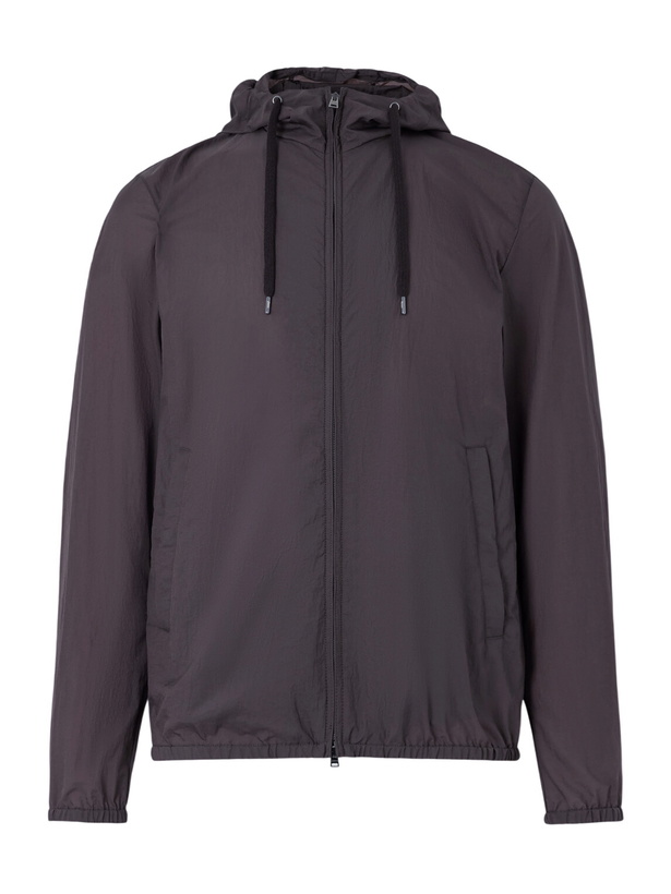 Photo: Herno - Shell Hooded Jacket - Brown