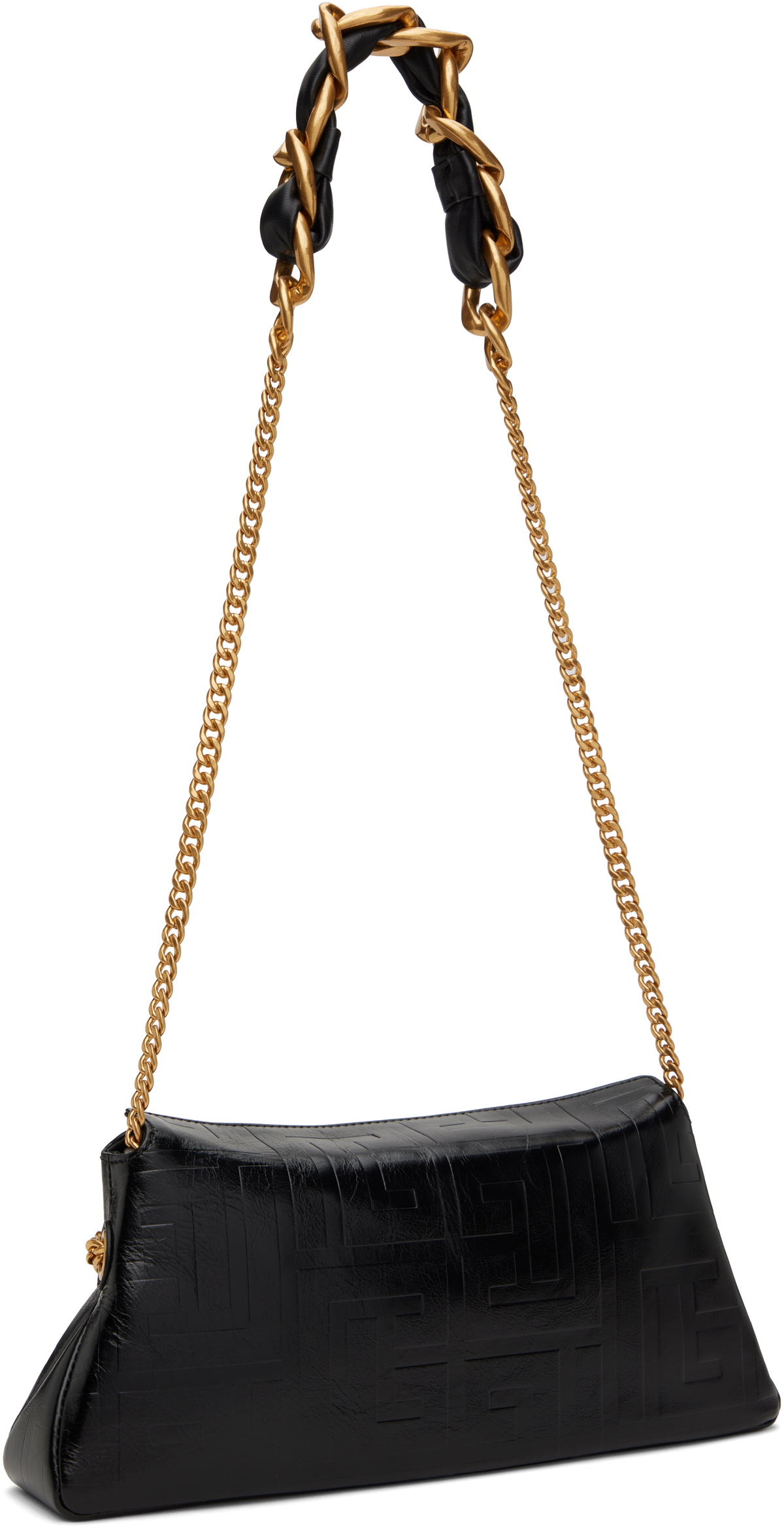Balmain Black 1945 Soft Clutch Bag Balmain