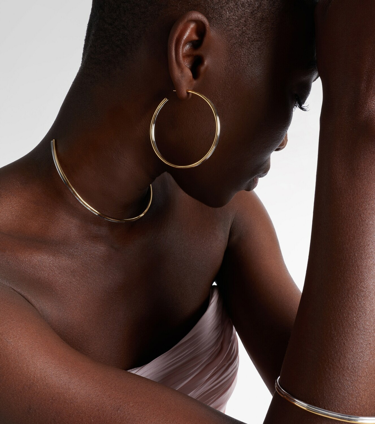 Jennifer Fisher Thread 10kt gold-plated hoop earrings