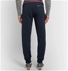 Orlebar Brown - Hagley Tapered Striped Stretch Cotton-Jersey Sweatpants - Blue