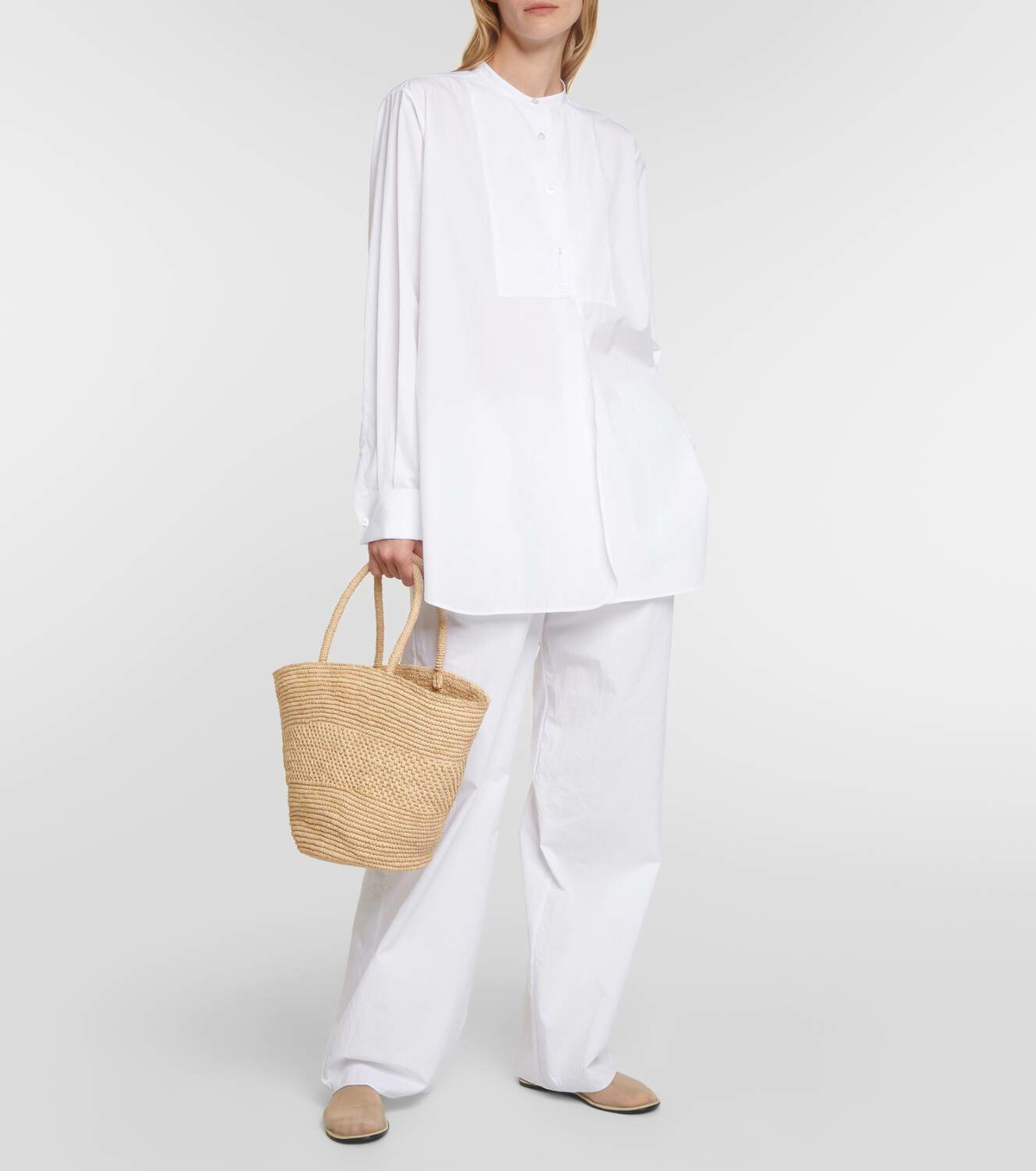 The Row Emilie Small raffia basket bag The Row