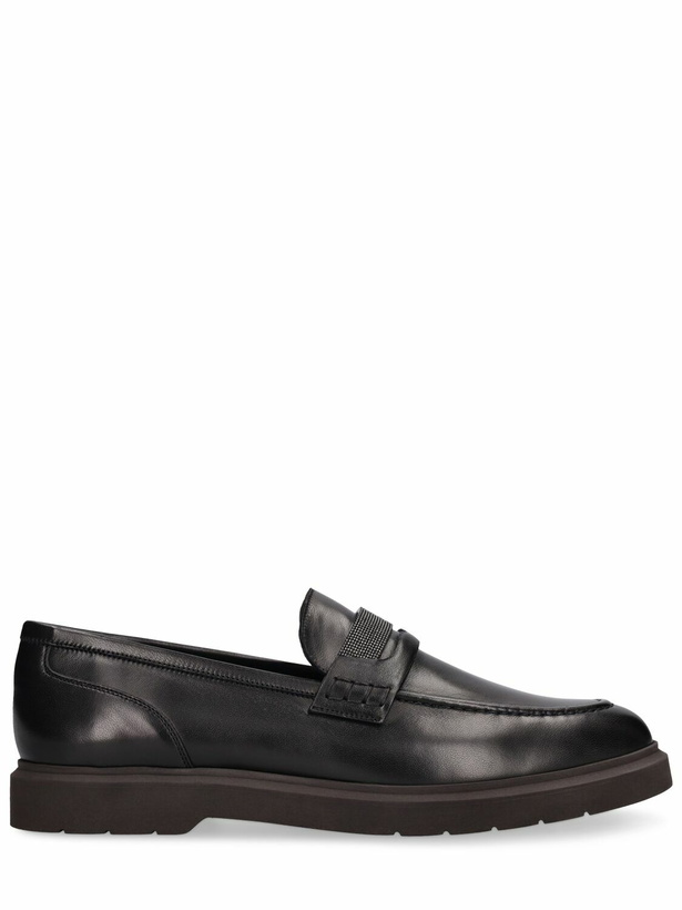 Photo: BRUNELLO CUCINELLI - 20mm Leather Loafers