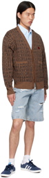 ICECREAM Brown Text Cardigan