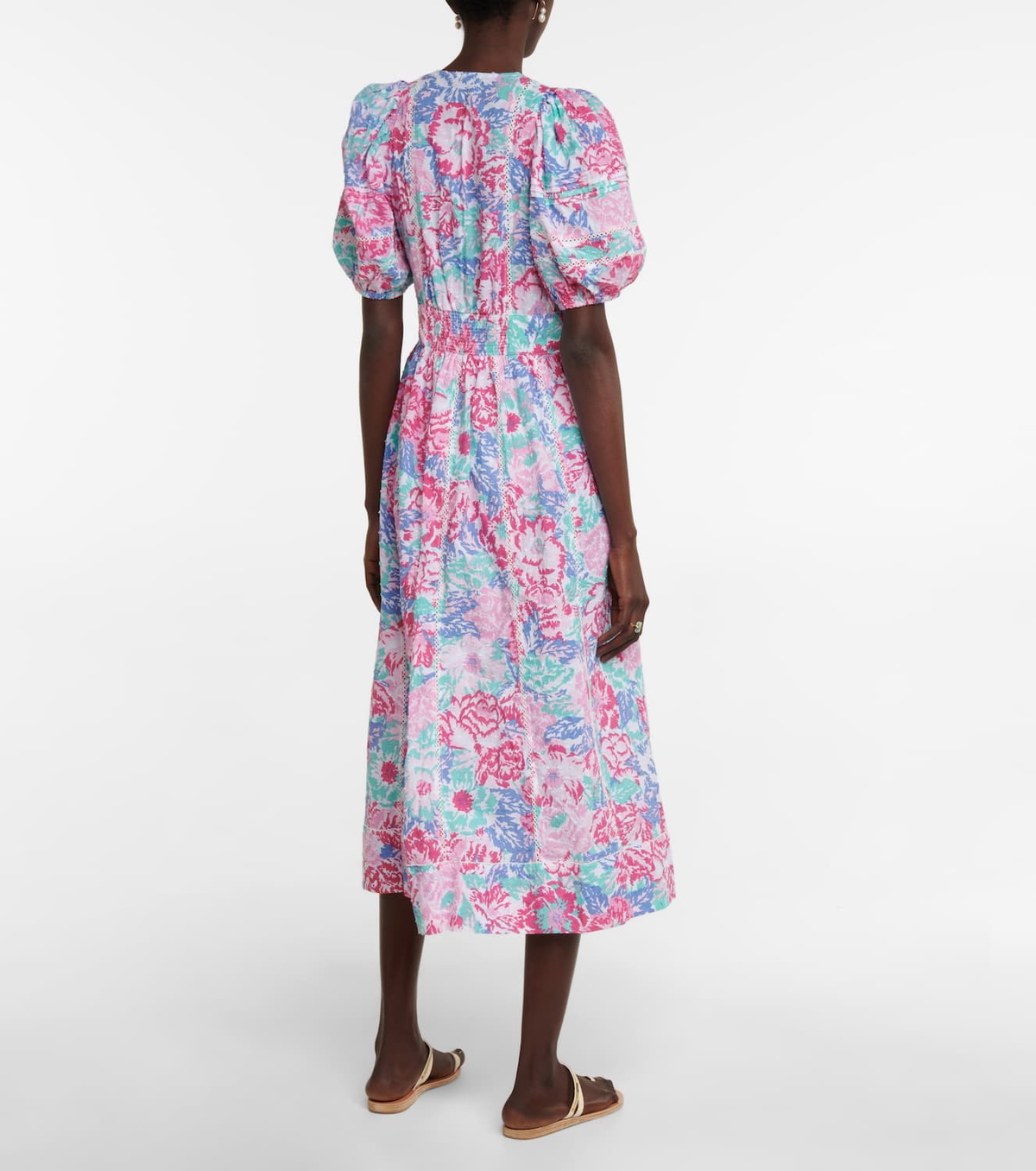 Poupette St Barth Reine floral midi dress