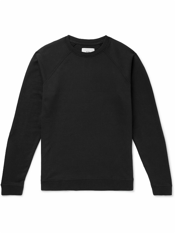 Photo: Folk - Rivet Loopback Cotton-Jersey Sweatshirt - Black