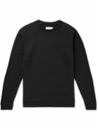 Folk - Rivet Loopback Cotton-Jersey Sweatshirt - Black
