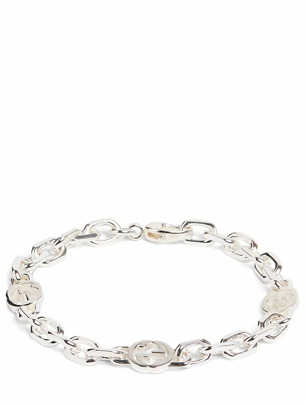 Photo: GUCCI Gucci Interlocking Silver Chain Bracelet