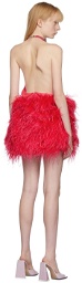 The Attico Pink Feather Dress