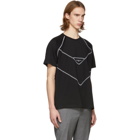 Givenchy Black Contrast Stitching Logo T-Shirt