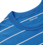 Entireworld - Striped Organic Cotton-Jersey T-Shirt - Blue