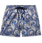 Etro - Paisley-Print Mid-Length Swim Shorts - Blue