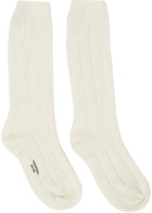 Thom Browne Off-White Rib Stitch Socks