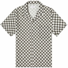 ERL Men's Checkerboard Vacation Shirt in Black/White