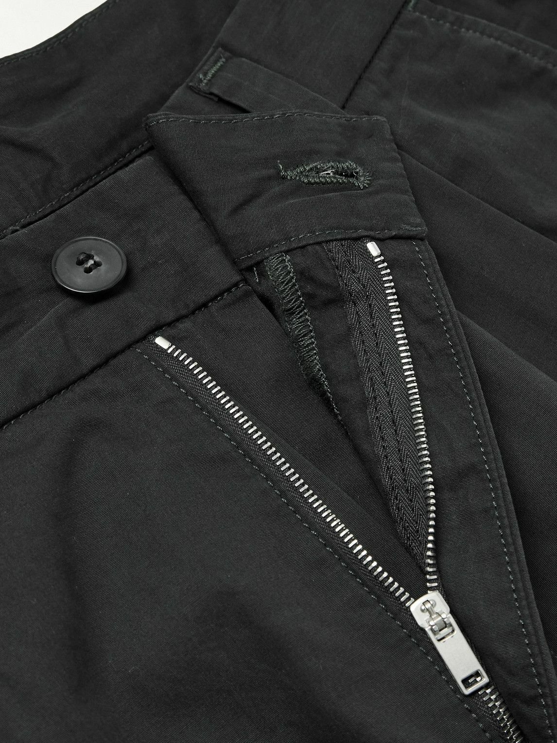 AGOLDE - Slater Straight-Leg Pleated Cotton-Twill Trousers - Black