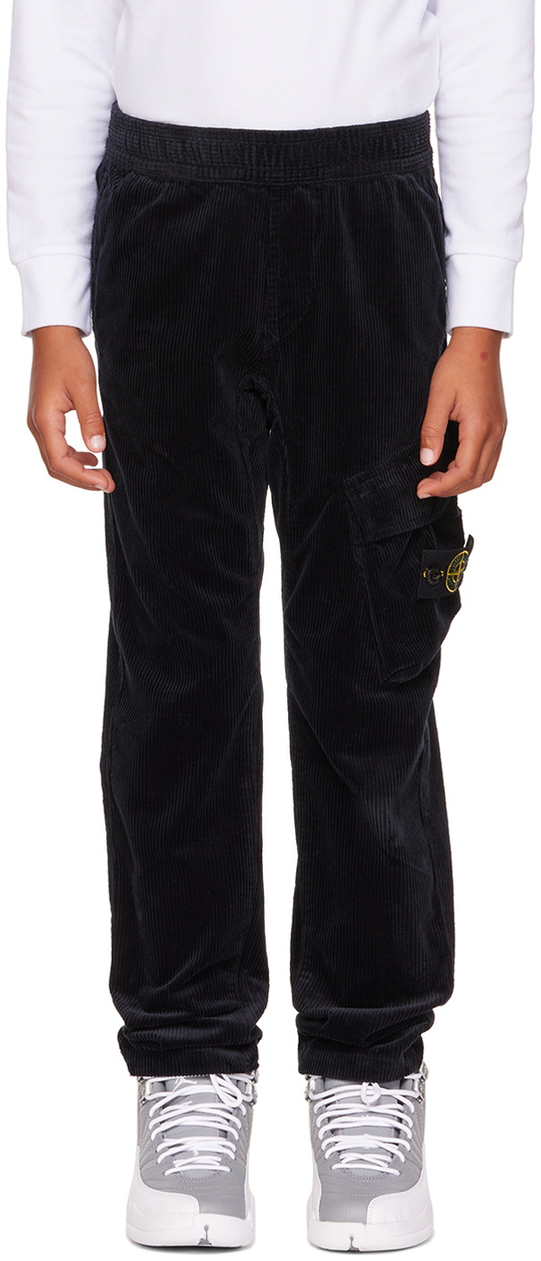 Stone Island Junior Kids Navy Cotton Cargo Pants