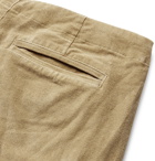 Greg Lauren - Slim-Fit Tapered Cotton-Corduroy Cargo Trousers - Brown