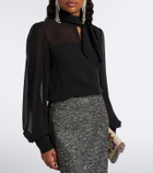 Valentino Silk-blend chiffon blouse