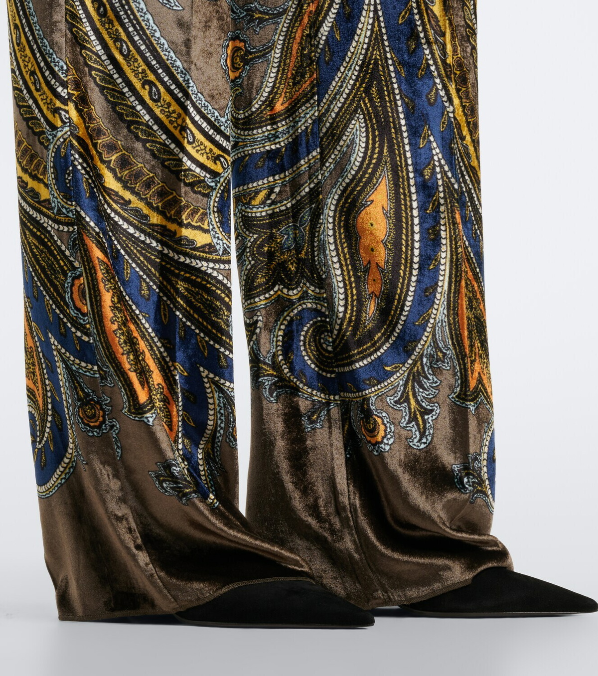 Etro Paisley velvet flared pants