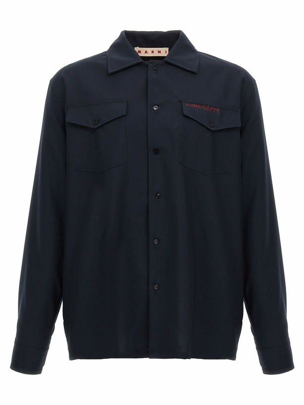 Photo: Marni Logo Embroidery Shirt
