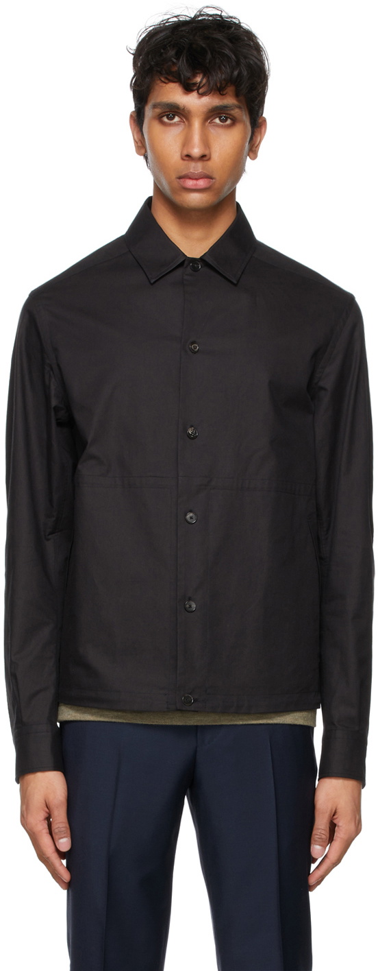 Ermenegildo Zegna Black Cotton Overshirt Ermenegildo Zegna