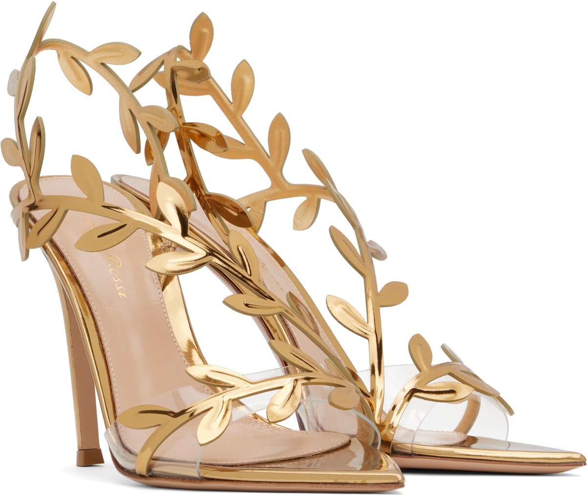 Gianvito Rossi Gold Flavia Heeled Sandals