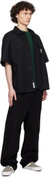 Carhartt Work In Progress Black Single Knee Trousers