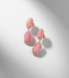 Suzanne Kalan 18kt rose gold drop earrings with opal and diamonds