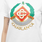 Casablanca Women's Casa Crest Printed Fitted T-Shirt in White