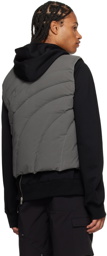 HELIOT EMIL Gray Layered Down Vest