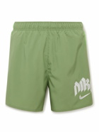 Nike Running - Run Division Challenger Straight-Leg Logo-Print Dri-FIT Shorts - Green