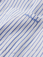 Marant - Labilio Logo-Embroidered Striped Cotton-Poplin Shirt - Blue