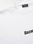 Balenciaga - Logo-Print Mesh Swim T-Shirt - White
