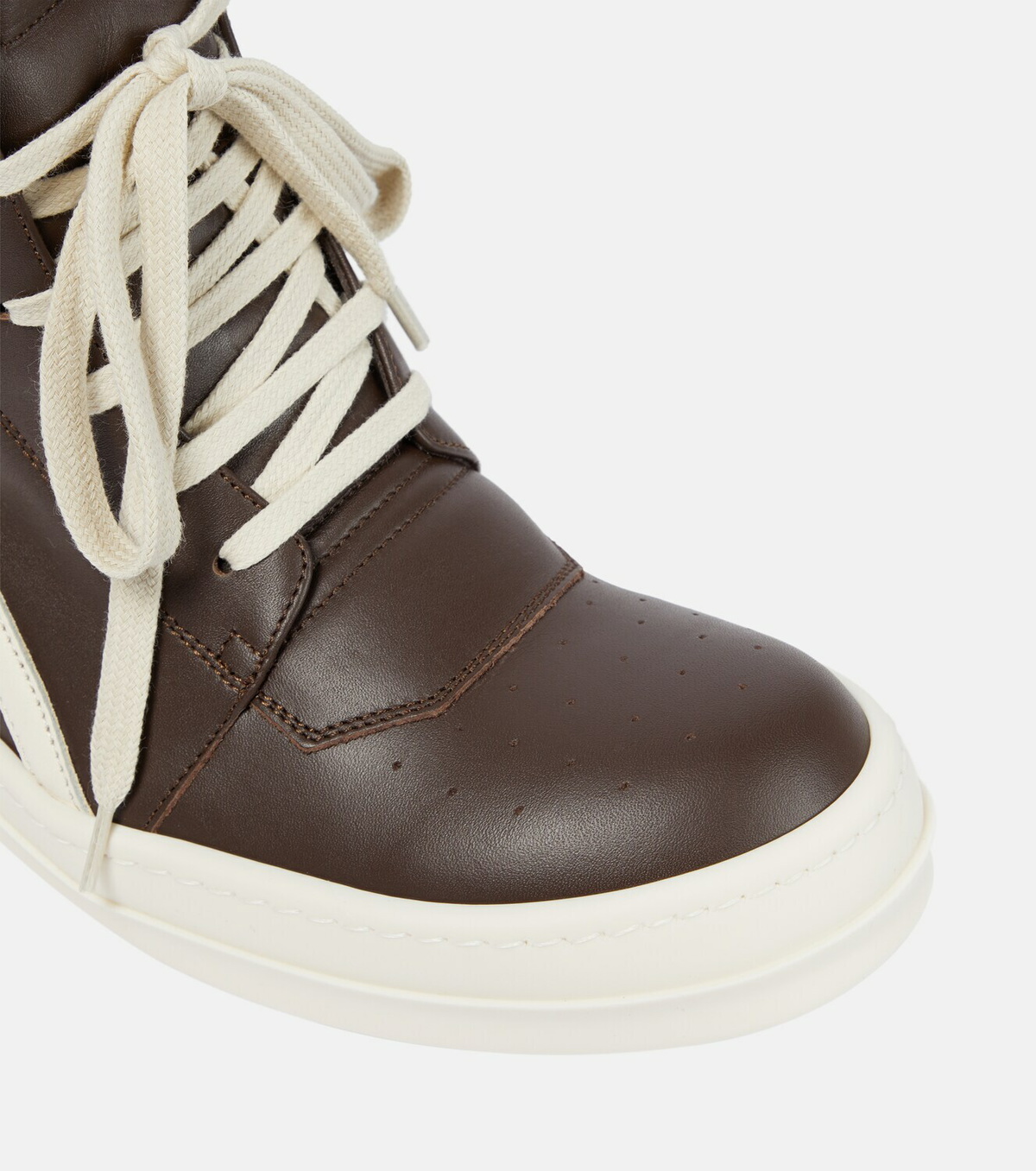 関税込【RICK OWENS】Geobasket leather sneaker Rick Owens 'TECUATL