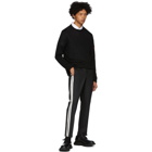 Neil Barrett Black and White Wool Piping Trousers