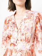 ZIMMERMANN - Floral Print Linen Mini Dress