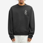 Maison Kitsuné Men's Café Kitsuné Coffee Cup Relaxed Sweatshirt in Black