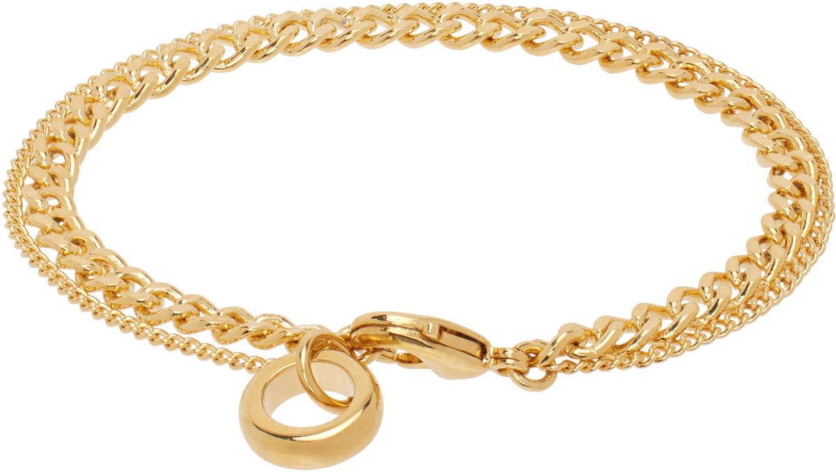 A.P.C. Gold Minimal Bracelet